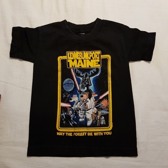 Kennebunkport Maine boys size 4 shirt, May the Forest be with you VGUC - Picture 1 of 1